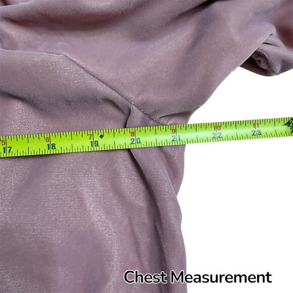 Suede/Velvet Pink Flowy Fairy Whimsical Top Shirt V-Neck Y2K Style Preppy Chic M - Picture 6 of 7